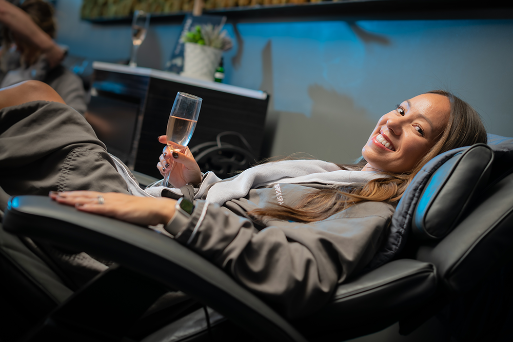 Woman relaxing at the Refuge Spa